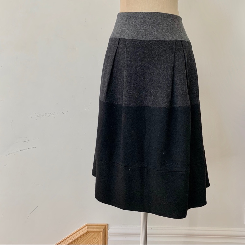 Wool Tricolor Skirt
